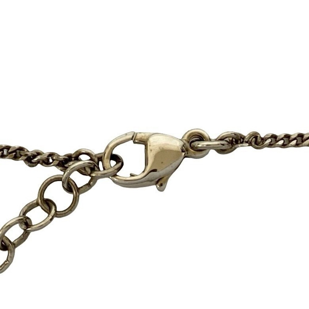 CHANEL Authentic Silver Logo Necklace - Picture 4 of 5